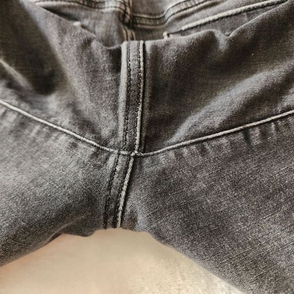 Torrid 16 Faded Black Distressed Bermuda Denim Shorts - Picture 5 of 7